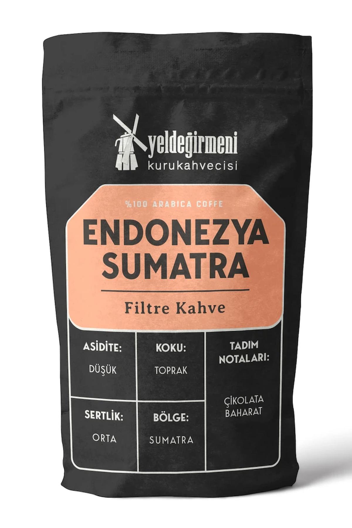 Yeldeğirmeni Kurukahvecisi Endonezya Sumatra Baharat - Çikolata Aromalı Endonezya - Sumatra Arabica Öğütülmüş Filtre Kahve 500 gr