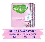 Molped Ultra Hijyenik İnce 20'li Hijyenik Ped 3 Adet