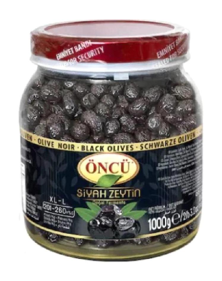 Öncü Tuzlu Salamura Siyah Zeytin Pet Kavanoz 1 kg