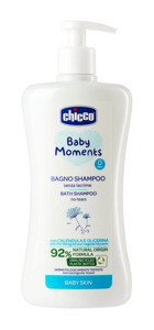 Chicco Baby Moments Göz Yakmayan Hassas Ciltler İçin Bebek Şampuanı 500 ml