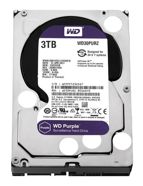 Western Digital Purple WD30PURZ 3 TB 3.5 inç 5400 RPM 64 MB SATA Harddisk