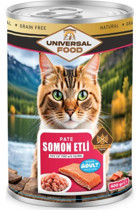 Universal Food Exquisite Pate Yetişkin Somonlu Parça Etli-Soslu Yaş Kedi Maması 20x400 gr