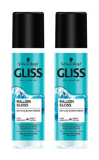 Gliss Million Gloss Canlandırıcı Parlaklık Veren Lipid Kompleksi Mikro Yağlar Kadın Saç Kremi 2 x 200 ml