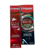 Colgate Optic White Kömürlü Organik Florürlü Diş Macunu 50 + Colgate Parlak Beyazlık 50 ml