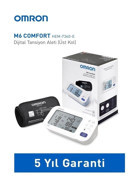 Omron M6 Comfort Hem-7360-E 2 Kullanıcı 200 Ölçüm Hafızalı Dijital Koldan Tam Otomatik Tansiyon Aleti