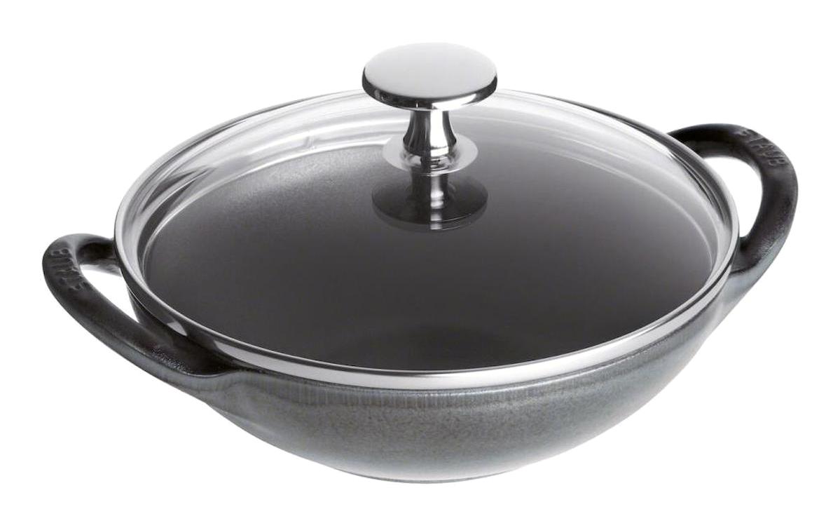 Staub La Cocotte Cam 2 Parça 16 cm Döküm Basık Karnıyarık Tenceresi