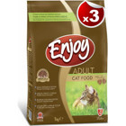 Enjoy Tavuk Aromalı Tahıllı Yetişkin Kedi Maması 3x1 kg