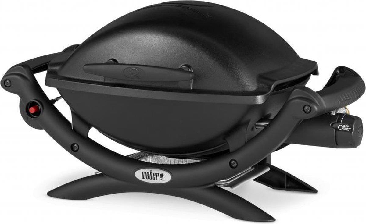 Weber Q 1000 Black Gazlı Dumansız Bacasız Kapaklı Yuvarlak Sabit Ayaklı Barbekü