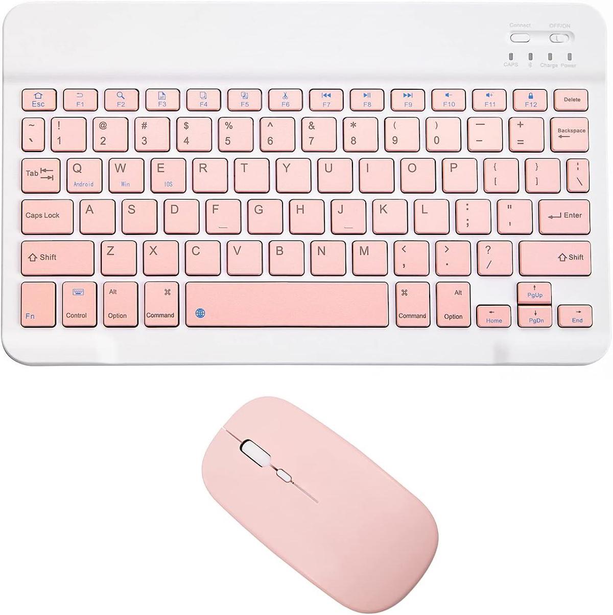 Valkyrie Sessiz Pembe Kablosuz Klavye Mouse Seti