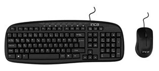 Inca IMK-384U Sessiz Ergonomik Siyah Kablolu Klavye Mouse Seti