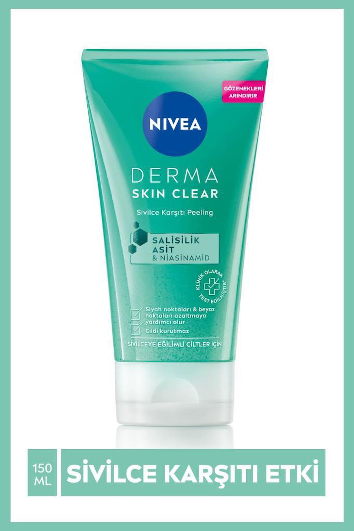 Nivea Derma Skin Tüm Ciltler İçin Aha+Bha Salisilik Asitli Gözenek Sıkılaştırıcı Yüz Temizleyici Jel Tonik 200 ml