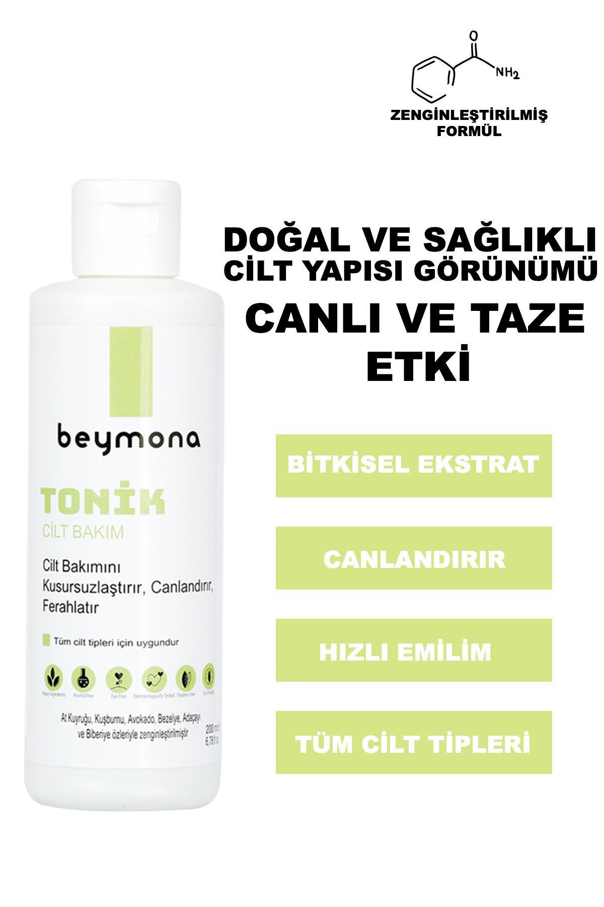 Beymona Arındırıcı Kuşburnu Tüm Ciltler İçin Gözenek Sıkılaştırıcı Yüz Temizleyici Losyon Tonik 200 ml