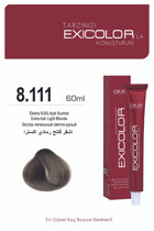 Exicolor 8.111 Ekstra Küllü Açık Kumral Krem Saç Boyası 2x60 ml