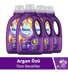 Rinso Komple Bakım Serisi Argan Özü Renkliler İçin 100 Yıkama Sıvı Deterjan 4x1.5 lt