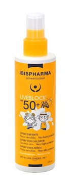 Isıspharma Uveblock 50 Faktör Hassas Ciltler İçin Yağsız Parfümsüz Bebek Yüz ve Vücut Güneş Kremi 200 ml