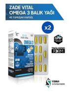 Zade Vital Omega 3 Balık Yağı Yetişkin Vitamin 2x45 Adet Kapsül