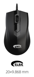 Elba M303 Ergonomik Makrolu Kablolu Siyah Optik Gaming Mouse