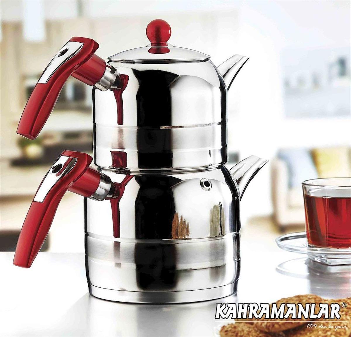 Kahramanlar KAH 1048 Mini Çelik Çaydanlık Gümüş