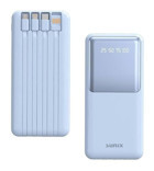 Sunix PB-49 12000 mAh Hızlı Şarj Dijital Göstergeli Type C Çoklu Bağlantı Powerbank Mavi