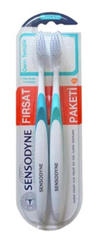 Sensodyne Derin Temizlik Orta Manuel Yetişkin Diş Fırçası Beyaz 1+1