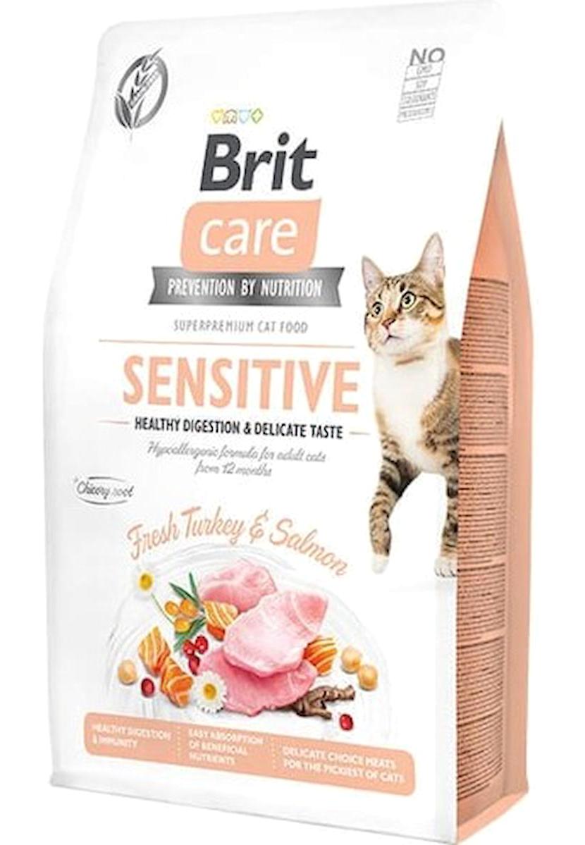 Brit Care Hipoalerjenik Sensitive Hindi-Somon Tahılsız Yetişkin Kedi Maması 2 kg