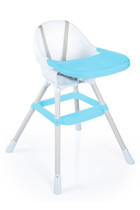 Avda Dolu Emniyet Kemerli 15 kg Kapasiteli Tekerleksiz Tepsili Oturaklı Mama Sandalyesi Mavi