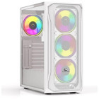 Gamebooster GB-T005MW RGB Mesh 4 Fanlı Beyaz Dikey Kullanım ATX Oyuncu Bilgisayar Kasası