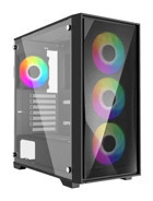 Power Boost PB-P711B RGB Siyah Dikey Kullanım Mid Tower Oyuncu Bilgisayar Kasası