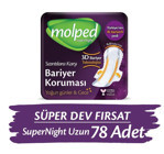 Molped Supernight İnce 26'lı Hijyenik Ped 3 Adet