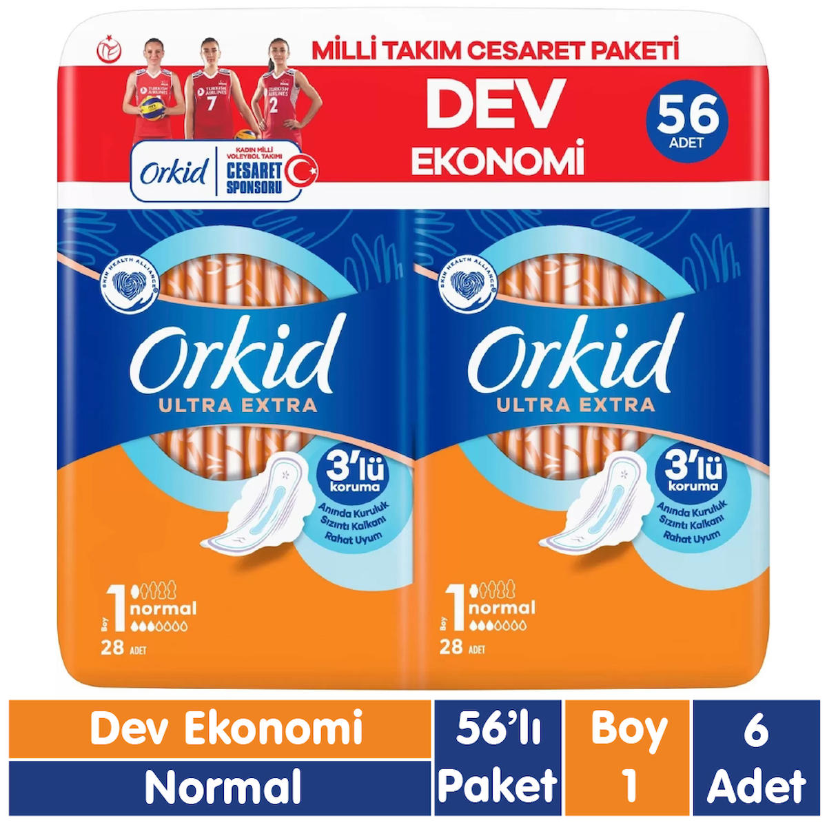 Orkid Ultra Extra İnce 56'lı Hijyenik Ped 6 Adet