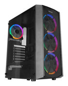 Everest RGB Mesh 4 Fanlı Siyah Dikey Kullanım Mid Tower Boş Bilgisayar Kasası