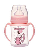 Babytime Bt078 Polipropilen Yenidoğan Kulplu 0-18 Ay Desenli Pembe Biberon 150 ml