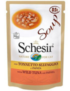 Schesir Çorba Alabalık-Papaya Parça Etli Yetişkin Yaş Kedi Maması 85 gr