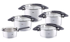 Fissler Intensa 9 Parça Çelik Kapaklı Bakalit Saplı Çelik Tencere Seti