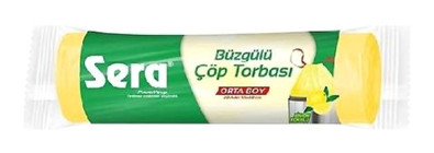 Sera Limon Kokulu Büzgülü Orta Boy 55x65 cm Çöp Poşeti 2x20 Adet Sarı