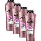 Gliss Deep Repair Onarıcı Düz Saçlar İçin Sülfatsız Kremsiz Şampuan Unisex Şampuanı 4x360 ml