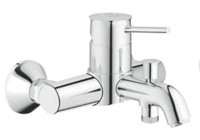 Grohe Bauclassic Metal Çiftli Aç Kapa Yarı Ankastre Kuğu Banyo Bataryası Krom