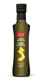 Olive Works Limon Aromalı Polifenolsüz Soğuk Sıkım Cam Sızma Zeytinyağı 250 ml