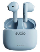 Sudio A1 Sky Blue Android-iOS Uyumlu Su Geçirmez Çift Mikrofonlu 5.3 Silikonsuz Gürültü Önleyici Kablosuz Kulak İçi Bluetooth Kulaklık Mavi