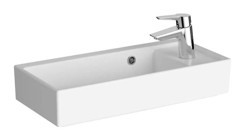 Vitra 7406B003-0029 Klasik Tekli 60 cm Seramik Tezgah Üstü Dikdörtgen Lavabo Beyaz