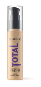 Callista Total Perfecting 220 Açık Bej Güneş Koruyuculu Vegan Likit Şişe Fondöten 30 ml