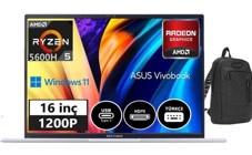 Asus Vivobook 16X VM1603QA22 Dahili AMD Radeon RX Vega 7  AMD Ryzen 5 5600H 16 GB Ram 512 GB SSD 16 inç Full HD Windows 11 Home Laptop + WeblegelsinÇanta