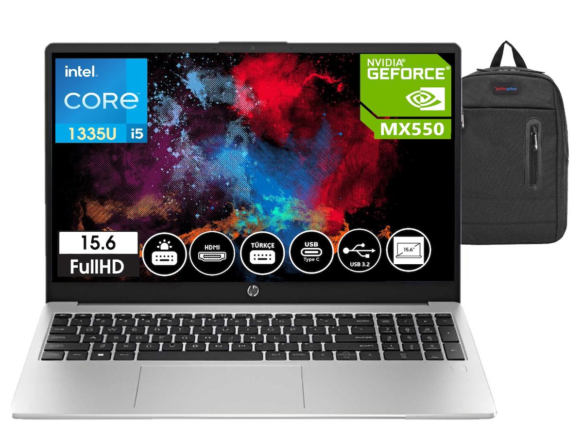 HP 250 G10 G18A539EA06 Harici GeForce MX550 Intel Core i5 1335U 16 GB Ram 512 GB SSD 15.6 inç Full HD FreeDos Laptop + WeblegelsinÇanta