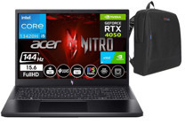 Acer Nitro 5 15 ANV15-51 NHQNBEY00112 Harici GeForce RTX 4050 Intel Core i5 13420H 16 GB DDR5 Ram 2 TB SSD 15.6 inç Full HD Windows 11 Home Oyuncu Laptop + Zetta Çanta