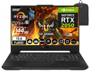 Asus TUF Gaming A15 FA506NF-HN05040 Harici GeForce RTX 2050 AMD Ryzen 5 7535HS 32 GB DDR5 Ram 4 TB SSD 15.6 inç Full HD Windows 11 Pro Oyuncu Laptop + Çanta