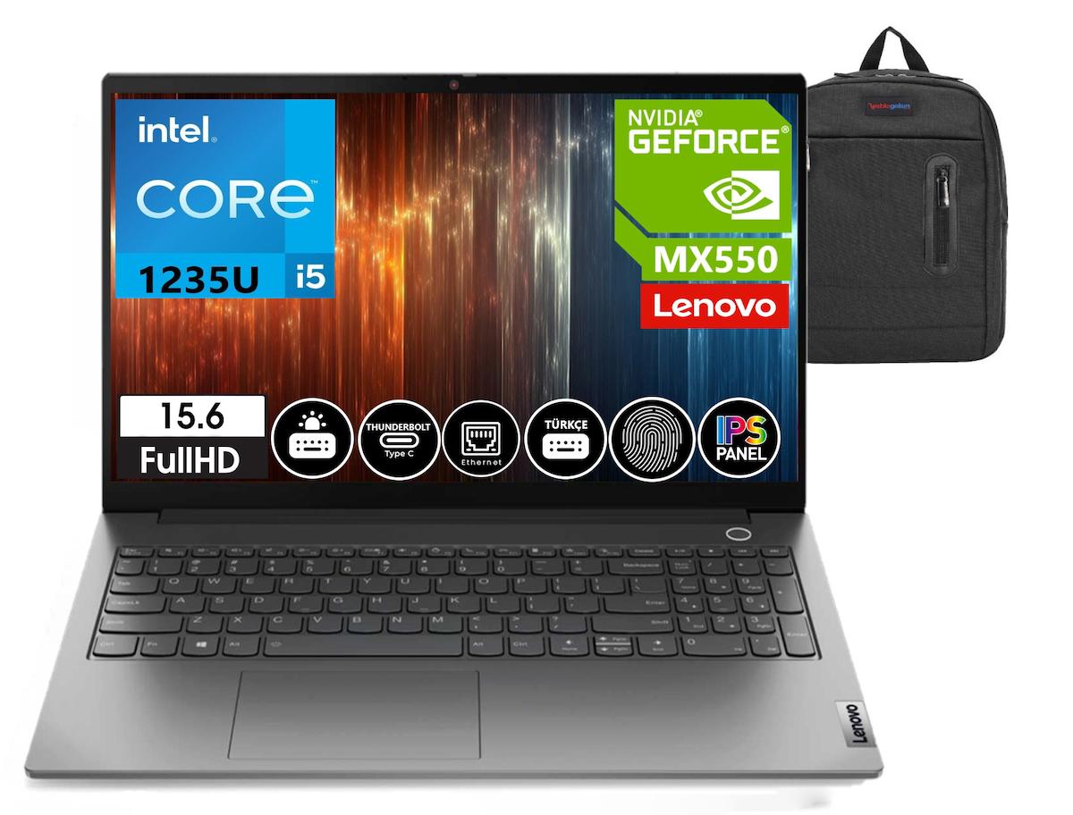 Lenovo Thinkbook 16P 21J80032TR07 Harici GeForce MX550 Intel Core i5 1235U 24 GB Ram 512 GB SSD 15.6 inç Full HD FreeDos Laptop + WeblegelsinÇanta