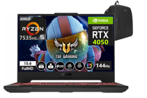 Asus TUF Gaming A15 FA507NU-LP14015 Harici GeForce RTX 4050 AMD Ryzen 5 7535HS 96 GB Ram 2 TB SSD 15.6 inç Full HD FreeDos Oyuncu Laptop + Zetta Çanta