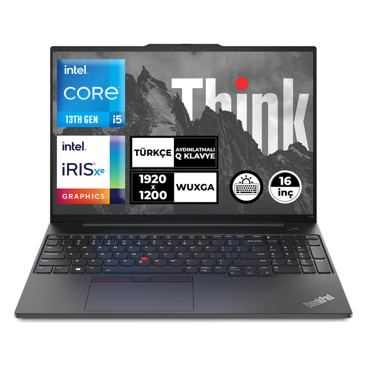 Lenovo Thinkpad E16 Gen 1 21JQS1TTZX008 Dahili Intel Iris Xe Graphics Eligible Intel Core i5 1335U 8 GB Ram 11 TB SSD 16 inç Full HD FreeDos Laptop