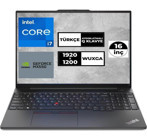 Lenovo Thinkpad E16 Gen 1 21JQS2MDTX006 Harici GeForce MX550 Intel Core i7 1355U 16 GB Ram 512 GB1 TB SSD 16 inç Full HD FreeDos Laptop