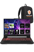 Asus TUF Gaming R5 LP158 Harici GeForce RTX 4050 AMD Ryzen 5 7535HS 8 GB Ram 4 TB SSD 15.6 inç Full HD Windows 11 Home Oyuncu Laptop + PER4 Çanta